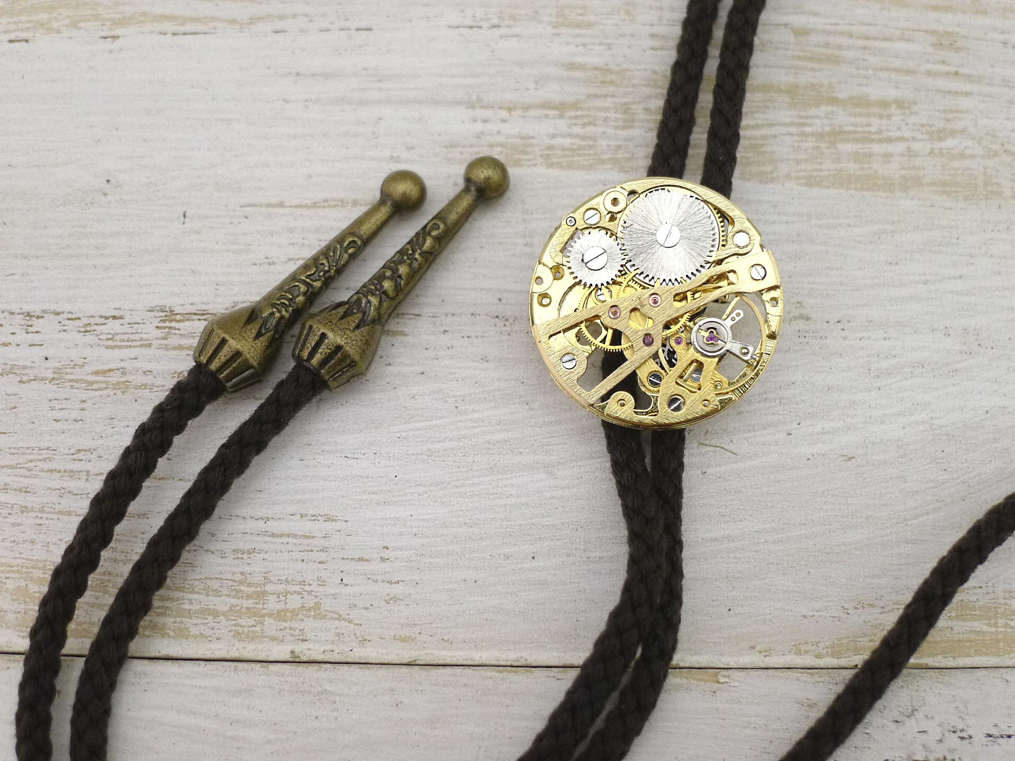 手巻き腕時計ムーブメント ループタイ ゴールドカラー | 3枚目